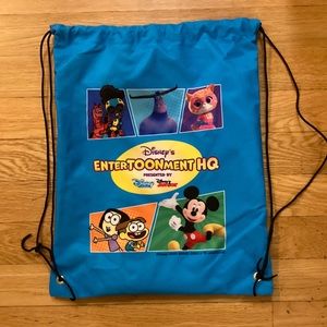 Disney EnterTOONment blue drawstring bag